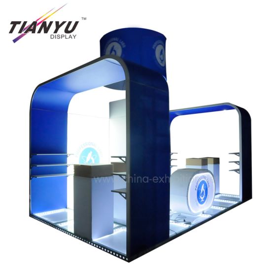 Easy Assemble 3X6 Isla específica Modular Stand de stand de exhibición portátil Mostrar con puerta