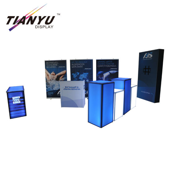 Portátil Feria de pantalla de aluminio Tela Exposición Contador