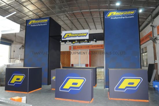 Diseño personalizado de aluminio portátil stand de exhibición 3X3 M Modular Stand de exhibición de la feria