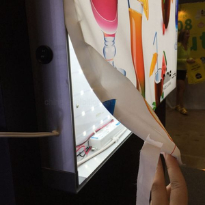 Caja de doble cara textiles de luz LED de señalización Junta Soporte de suelo de aluminio Perfil Seg Caja de luz para la exhibición de la exposición